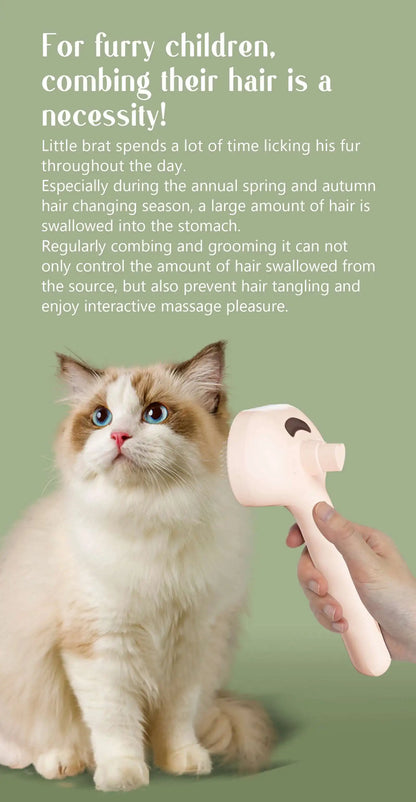 Steamy Pet Brush – Shedding Comb With Water Tank