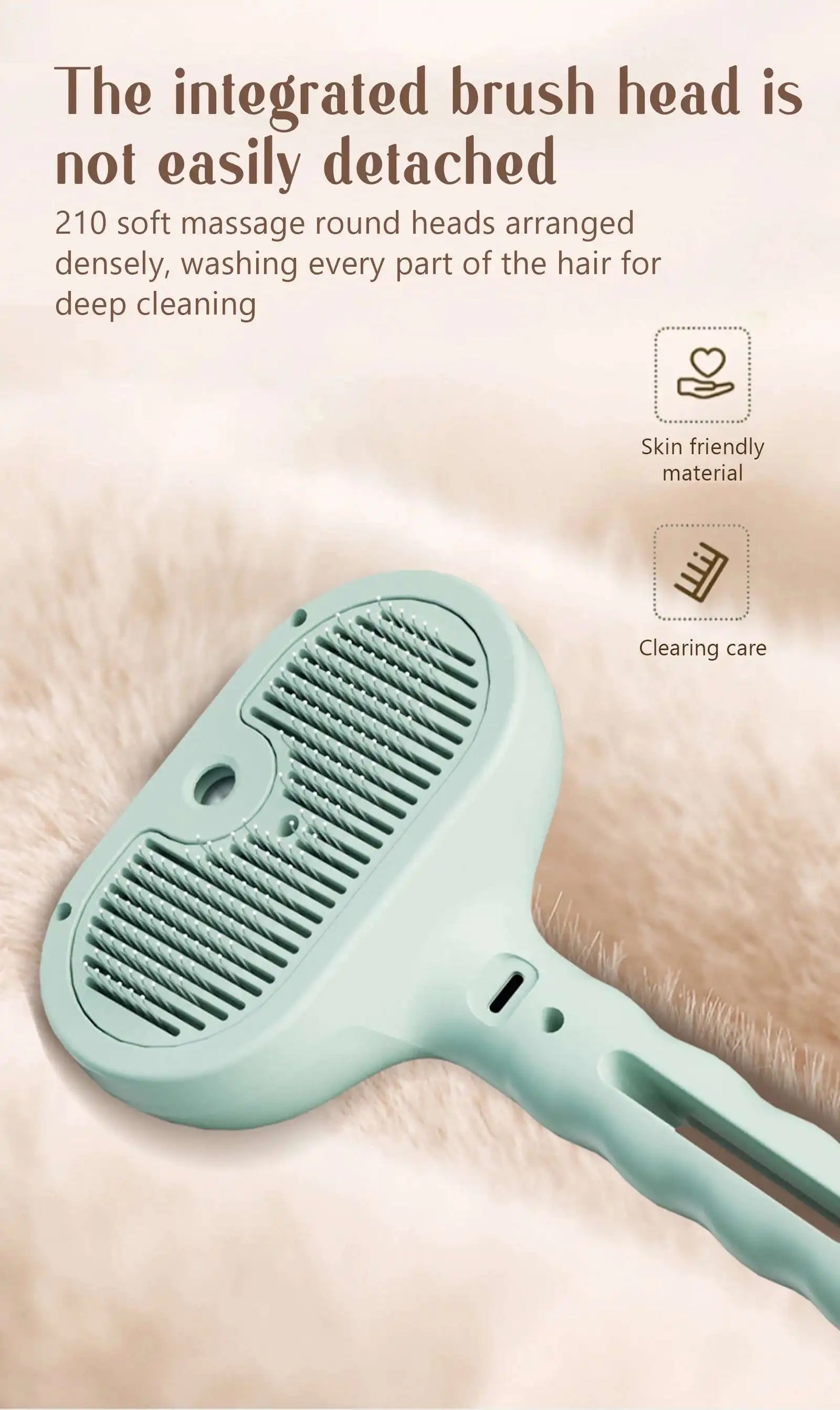 Steamy Pet Brush – Shedding Comb With Water Tank