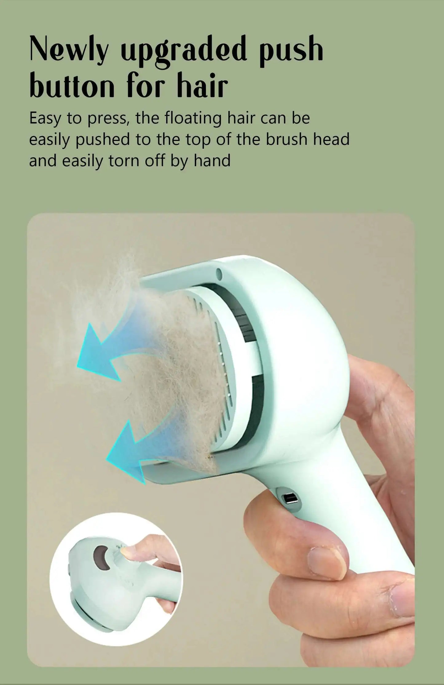 Steamy Pet Brush – Shedding Comb With Water Tank