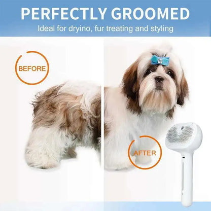 Steamy Pet Brush – Shedding Comb With Water Tank