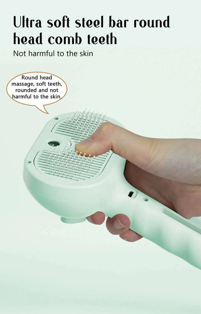 Steamy Pet Brush – Shedding Comb With Water Tank